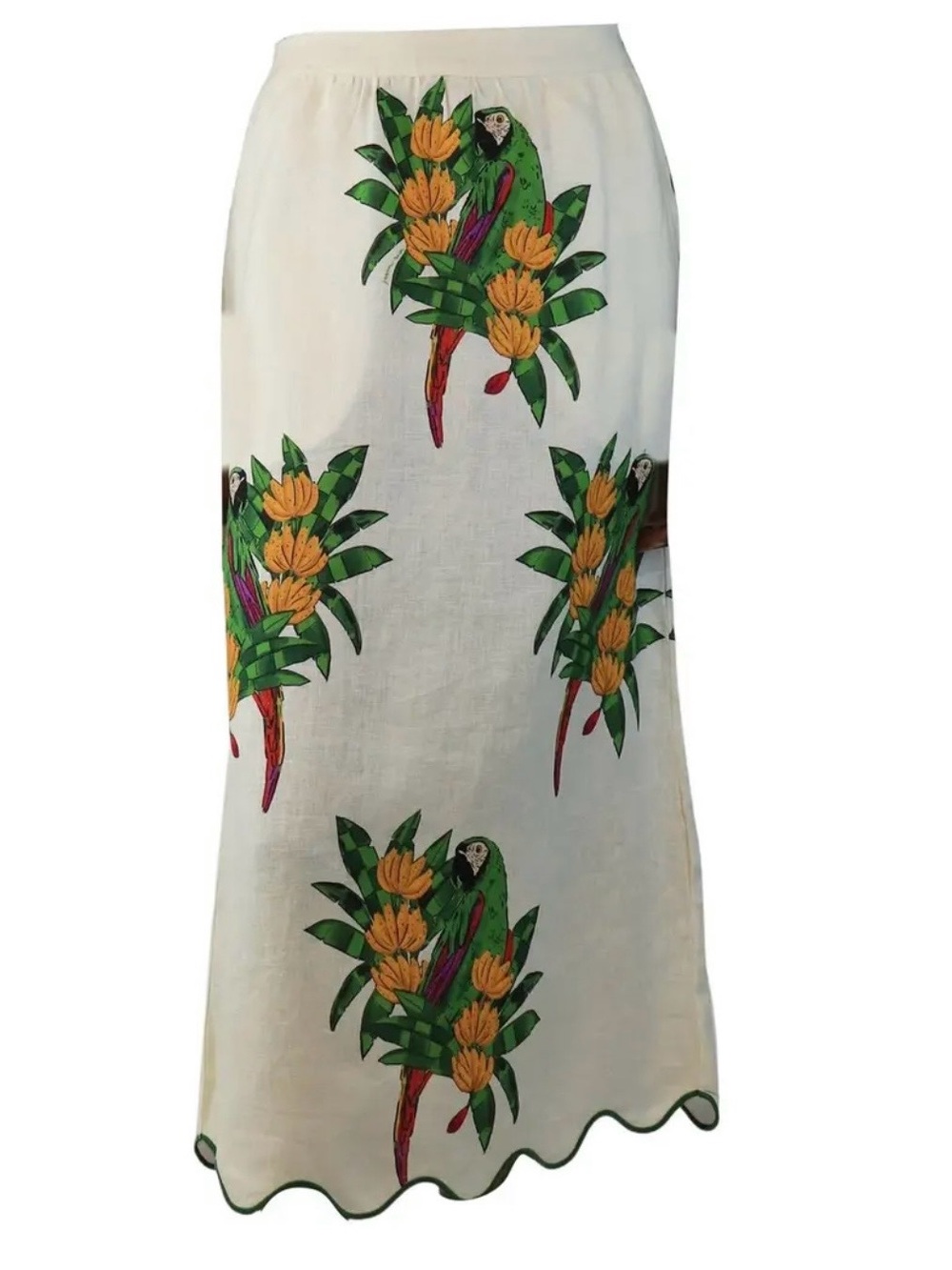 New with tags! FARM Rio Maxi Skirt with Tropical Parrot Print - Picture 2 of 2